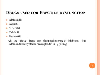 4th unit drugs for erectile dysfunction | PPTX