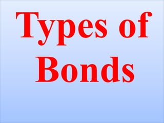 Types of
Bonds
 