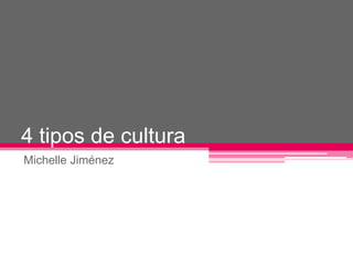 4 tipos de cultura
Michelle Jiménez

 