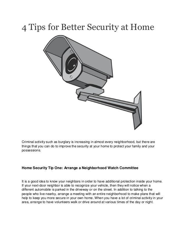 4 tips for better security at home