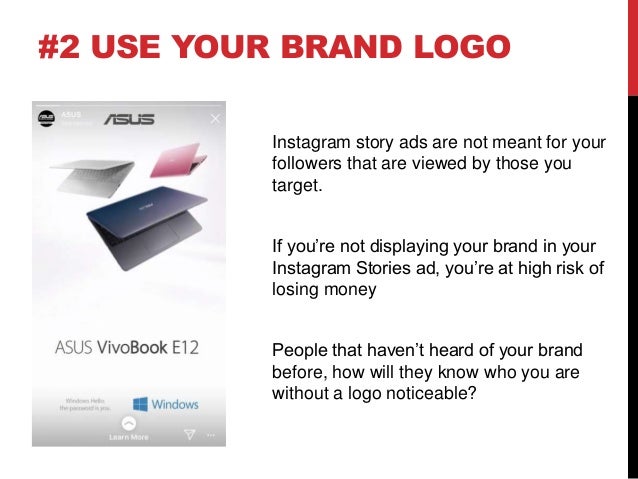 6 2 use your brand logo instagram story ads are not meant for your followers - instagram story ad for followers