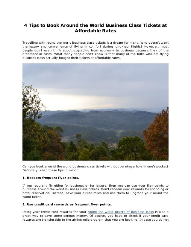 one world around the world business class