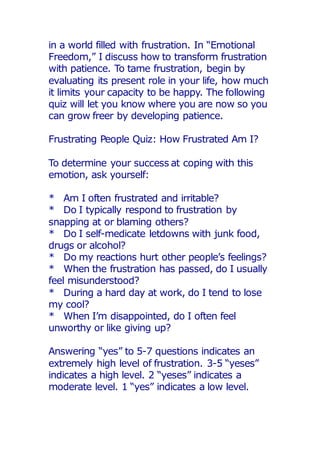 4 tips to deal with frustrating people | DOCX | Mental Health ...