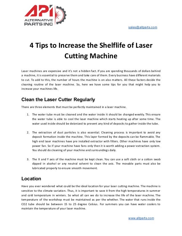 4 Tips to Increase the Shelflife of Laser Cutting Machine.pdf