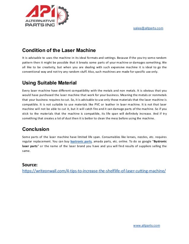 4 Tips to Increase the Shelflife of Laser Cutting Machine.pdf