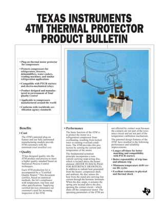 Genuine NEW KLIXON 4TM-14 Refrigeration Compressor Overload Protector Genuine NEW KLIXON 4TM-14 Refrigeration Compressor Overload Protector