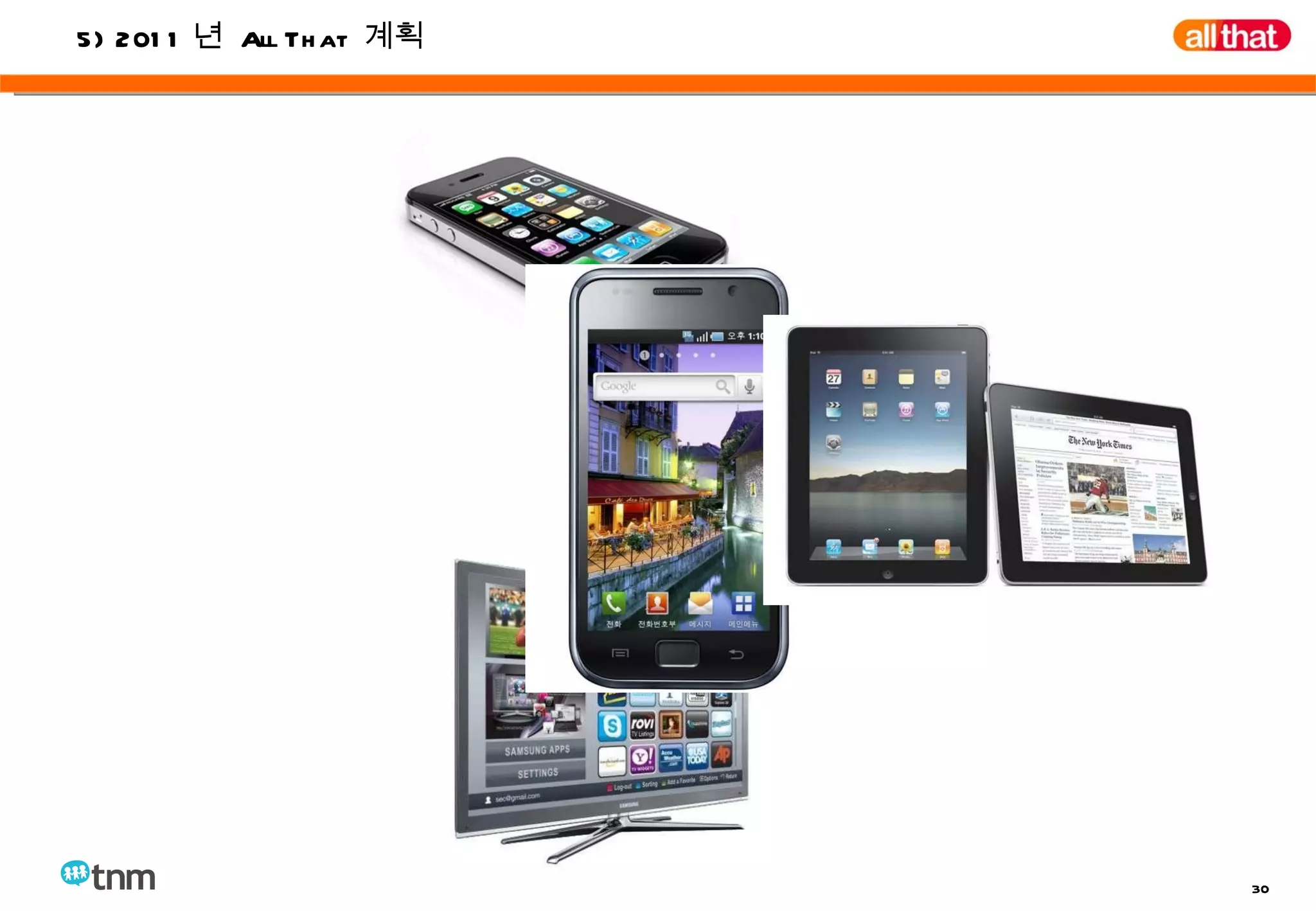 5) 2011 년  All That  계획 