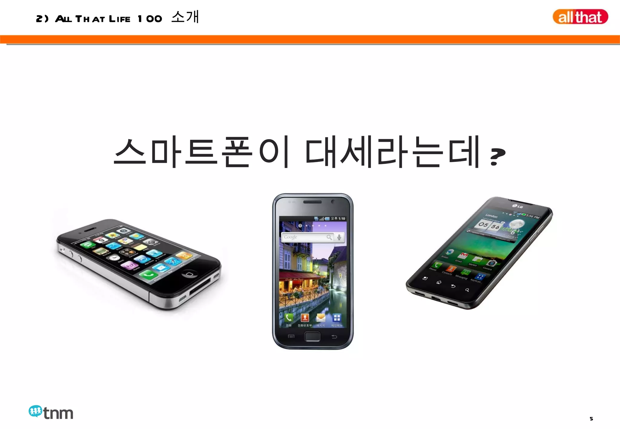 스마트폰이 대세라는데 ? 2) All That Life 100  소개 