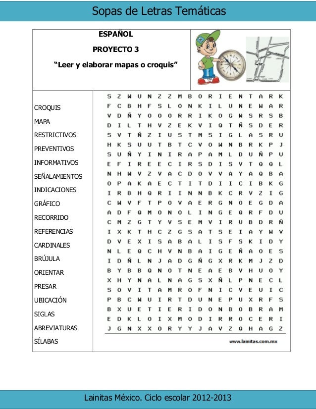 4to grado bloque 1 - sopa de letras