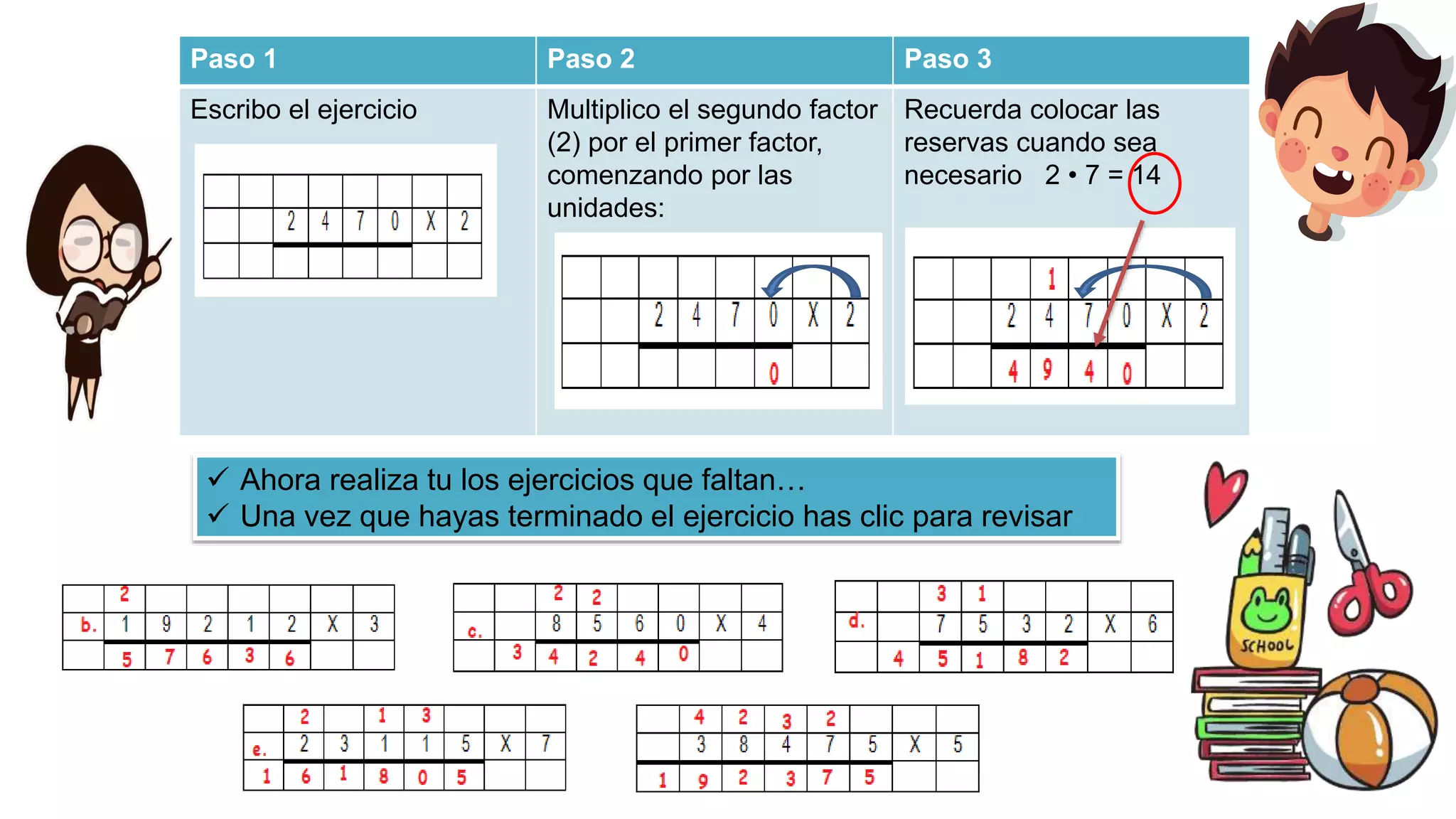 4tomatematica algoritmo multiplicacion | PPT
