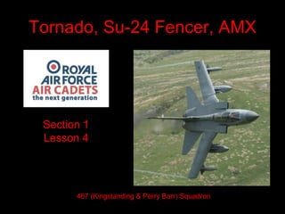 Tornado, Su-24 Fencer, AMX
Section 1
Lesson 4
487 (Kingstanding & Perry Barr) Squadron
 