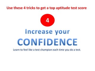4 TRICKS USED BY TOP APTITUDE TEST SCORERS | PPTX