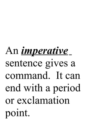 4 tyoes of sentences | DOC