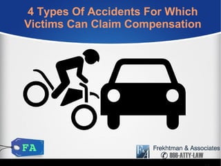 4 Types Of Accidents For Which
Victims Can Claim Compensation
 