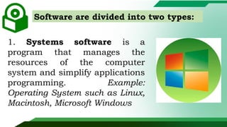 The four types of computer, supercomputer, mainframe computer | PPTX