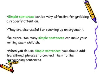 Sentence Structure: 4 types of sentences | PDF