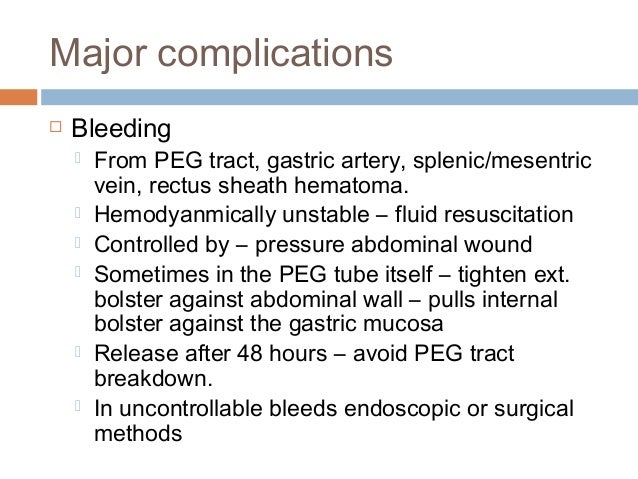 Percutaneous Endoscopic Gastrostomy