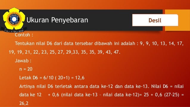 Ukuran pemusatan dan penyebaran