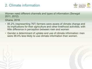 Understanding farmer uptake of climate-smart technologies: gender and social inclusion dimensions