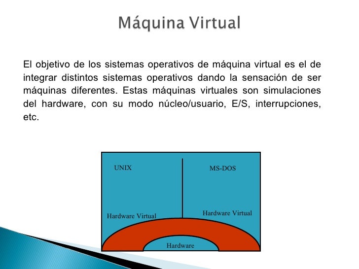 Resultado de imagen para sistemas operativos por su estructura maquina virtual