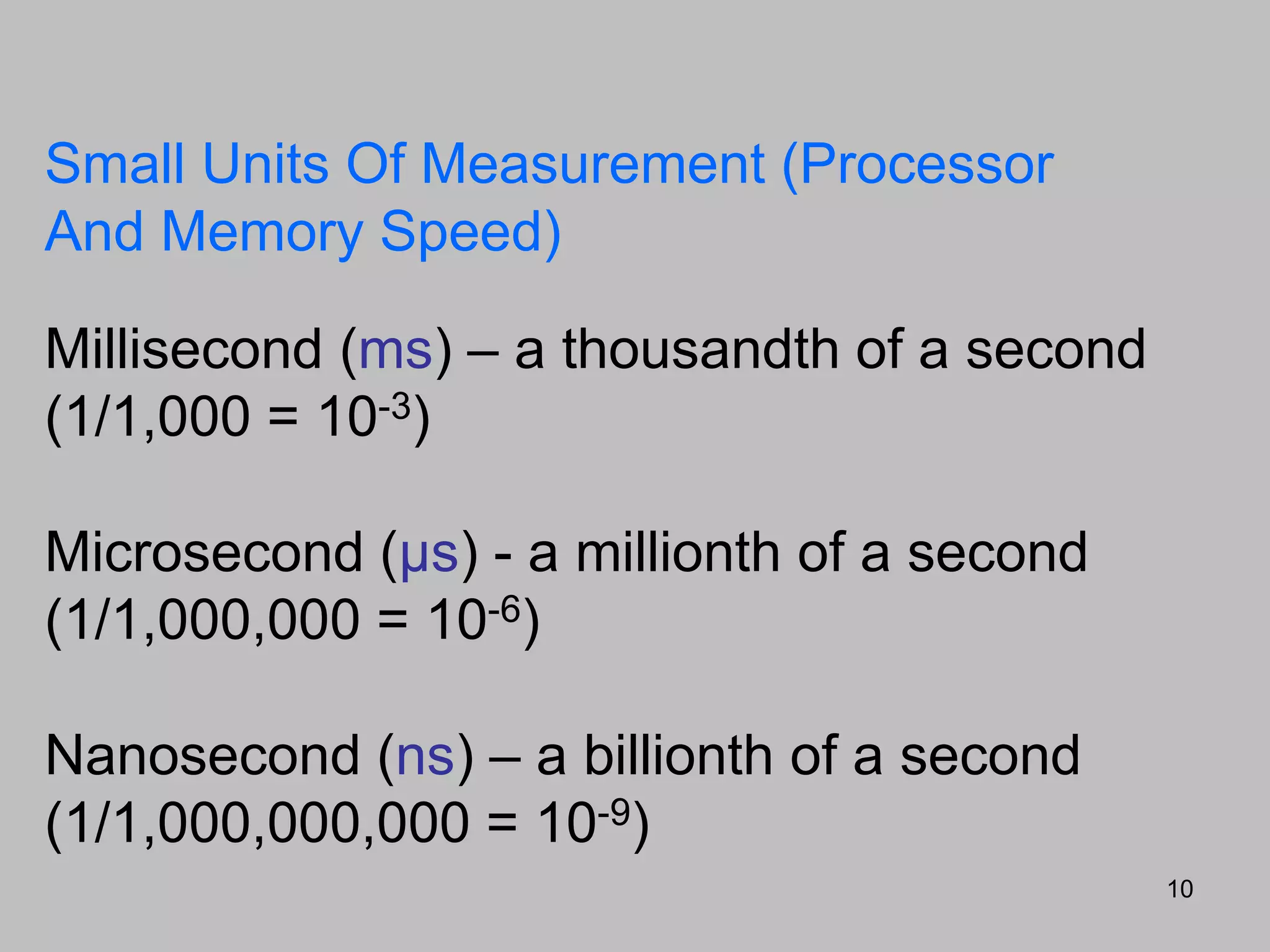 memory unit | PPT | Data Storage and Warehousing | Computing