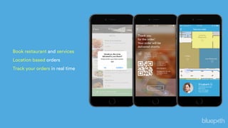 Book restaurant and services
Location based orders
Track your orders in real time
 