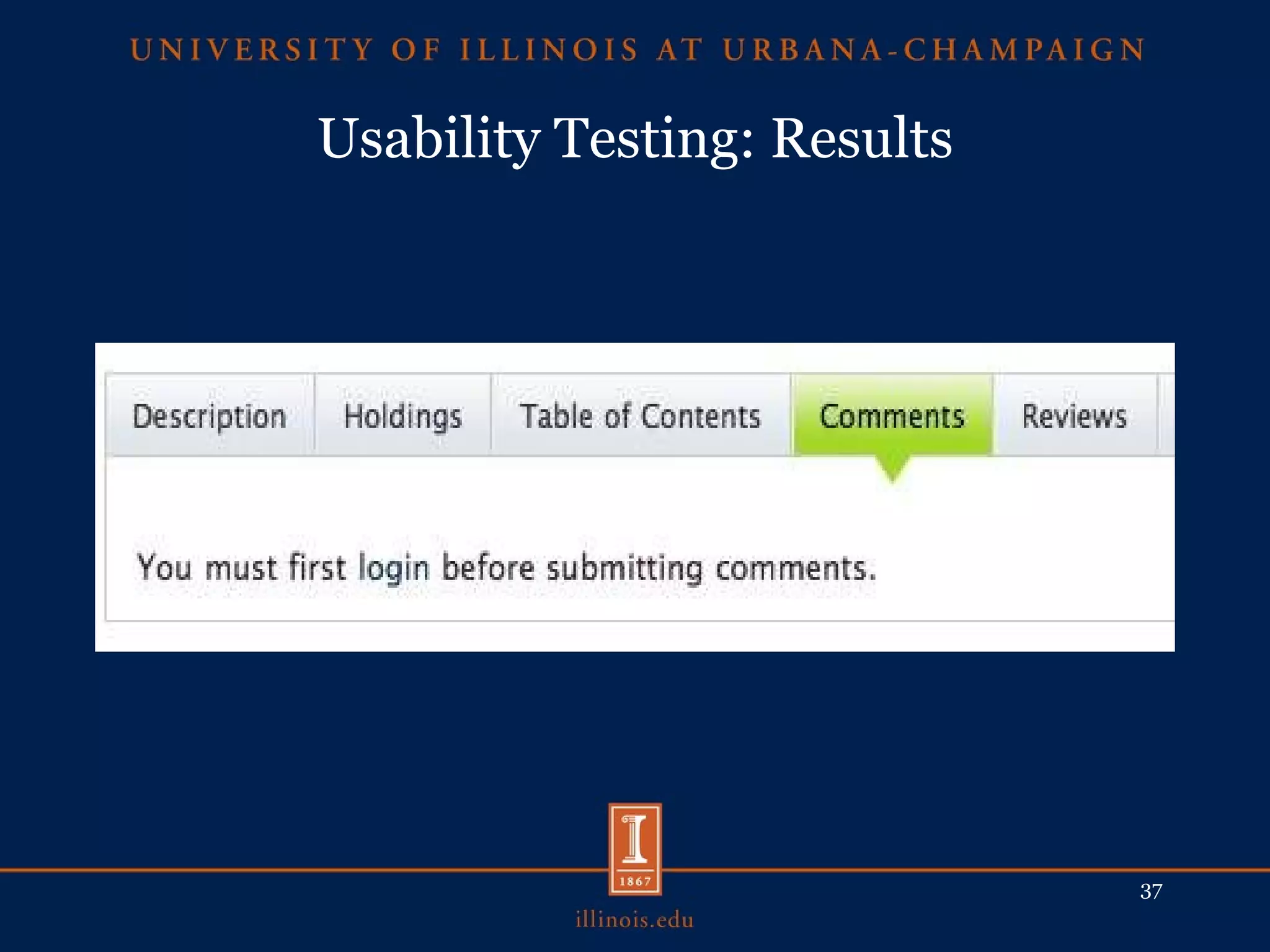 Usability Testing: Results 