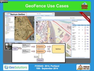 GeoFence Use Cases 
FOSS4G 2014, Portland 
10th September 2014 
Astrium GetGeo 
 