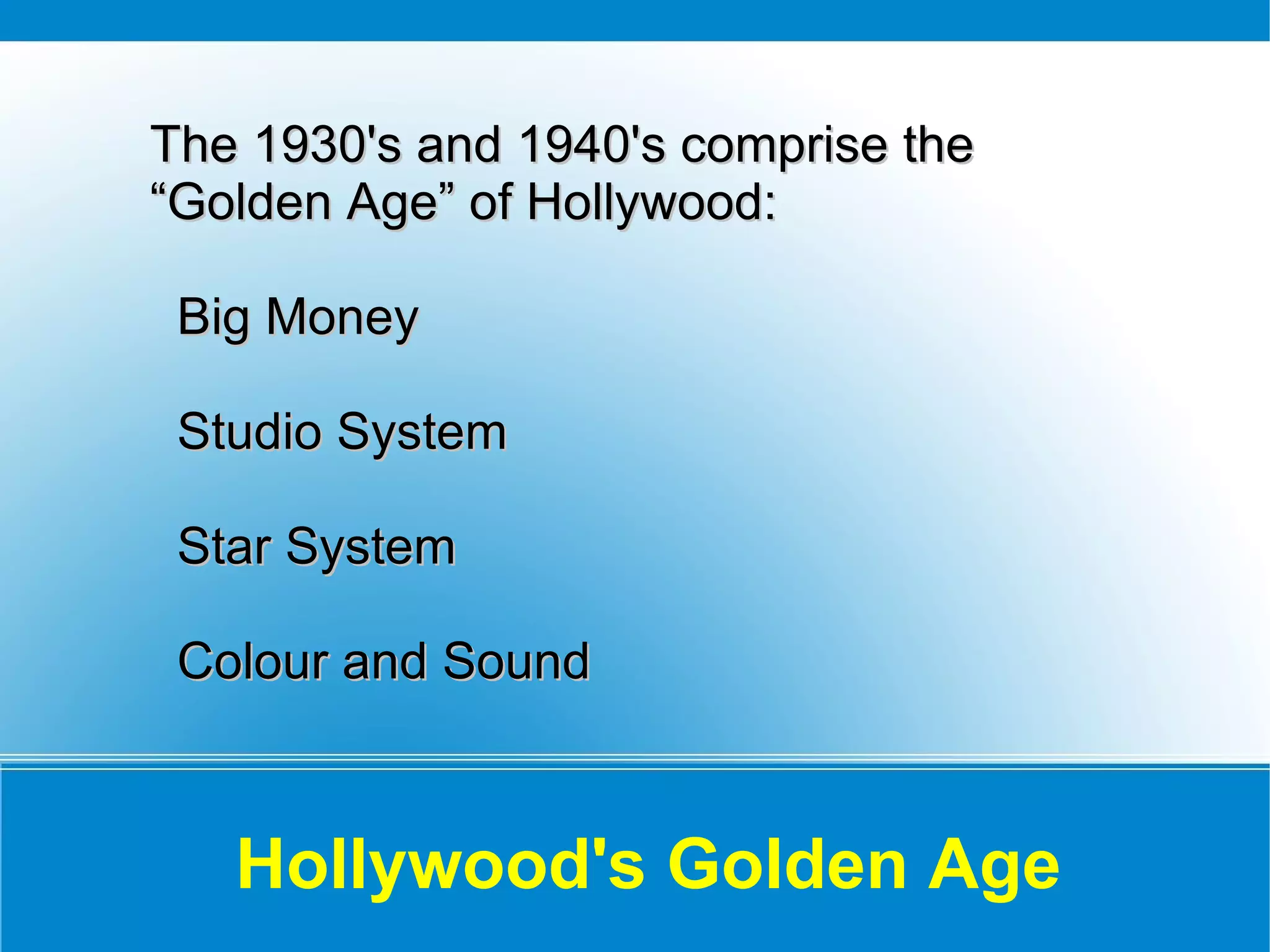 when was the golden age of hollywood – Image 12