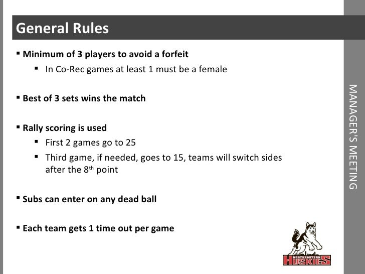4v4 Volleyball Managers Ppt