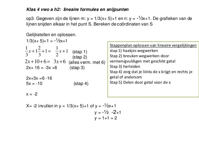 4valineaire Formules En Snijpunten1 1