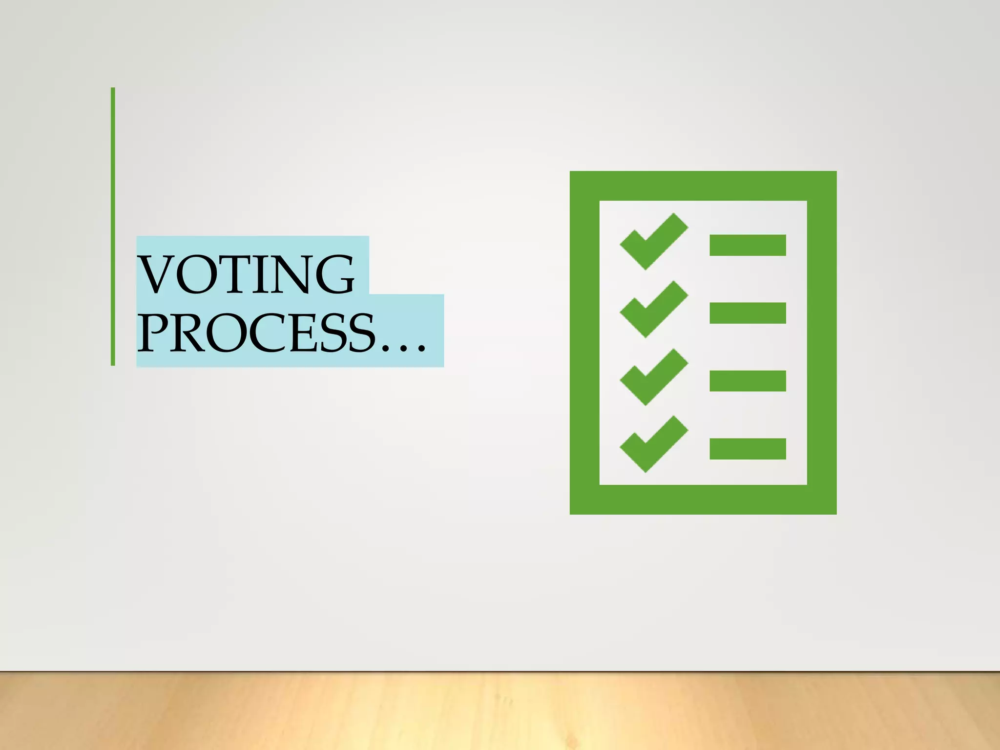 VOTING
PROCESS…
 