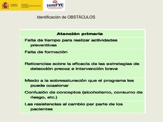 Identificación de OBSTÁCULOS
 