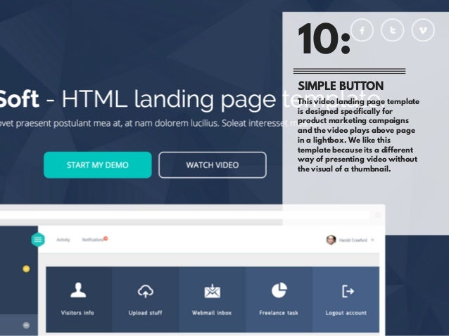 the 10 best video landing page templates video landing page template