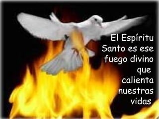 El Espíritu
Santo es ese
fuego divino
que
calienta
nuestras
vidas
 