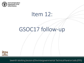 Item 12:
GSOC17 follow-up
 
