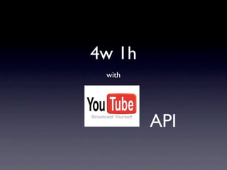 4w 1h
 with




        API
 