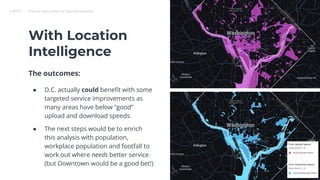 CARTO — Unlock the power of spatial analysis
The outcomes:
● D.C. actually could beneﬁt with some
targeted service improve...