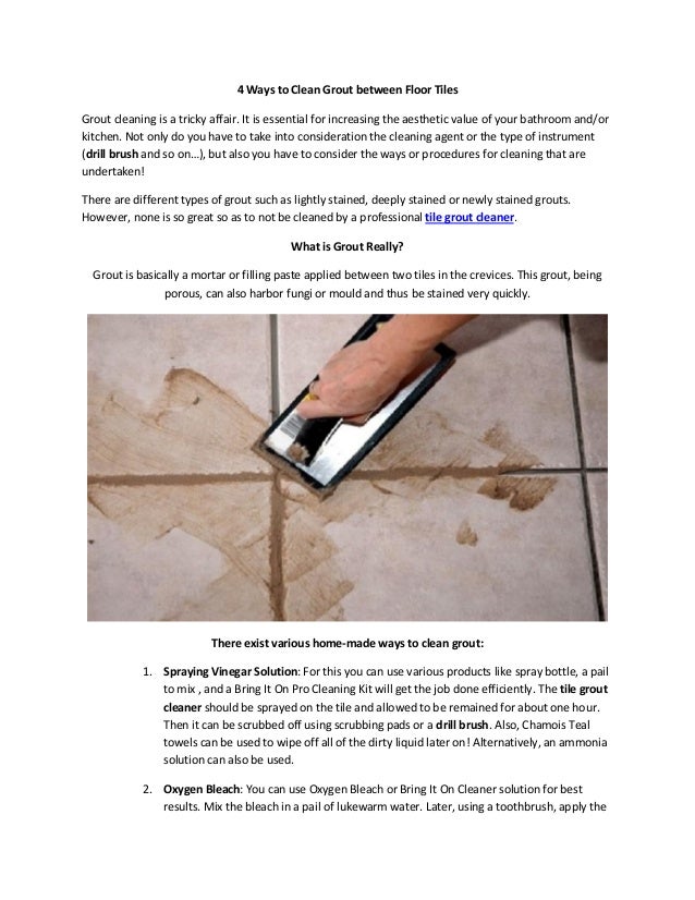 4 Ways to Clean Grout between Floor Tiles