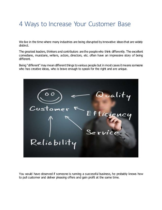 Ways To Increase Your Customer Base