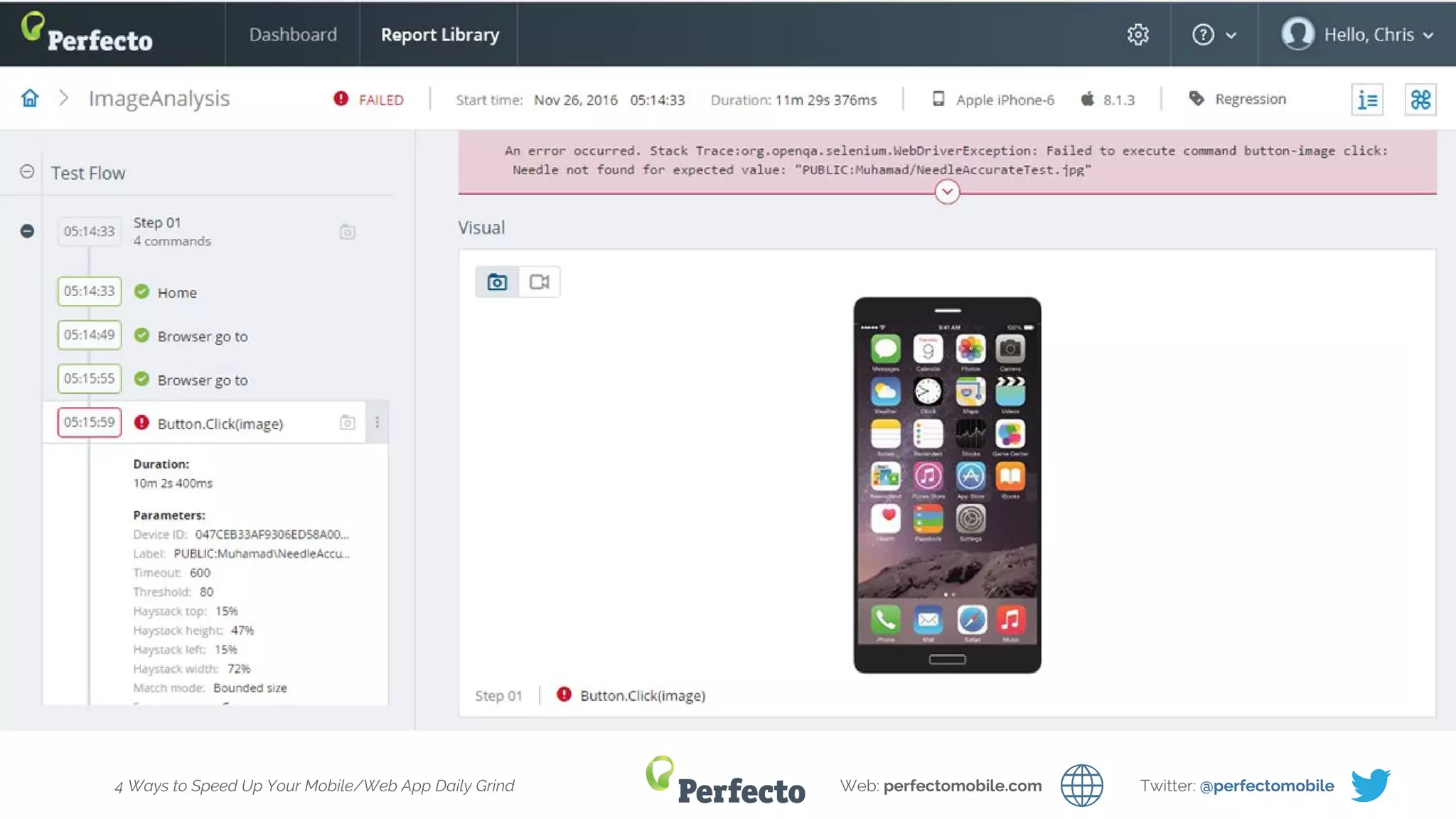 4 Ways to Speed Up Your Mobile/Web App Daily Grind Web: perfectomobile.com Twitter: @perfectomobile
 