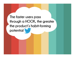 The faster users pass through a
HOOK, the greater the product’s
habit-forming potential
tweetable
 