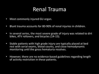 Pediatric Abdominal Trauma Guidelines