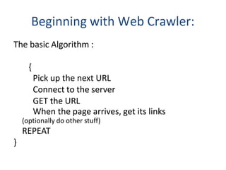 Webcrawler Algorithm 4 Web Crawler.pptx