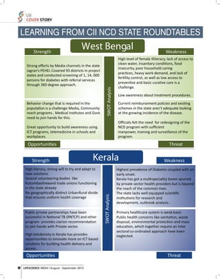 LSI
COVER STORY

LEARNING FROM CII NCD STATE ROUNDTABLES

30 LIFESCIENCE INDIA | August - September 2013

 