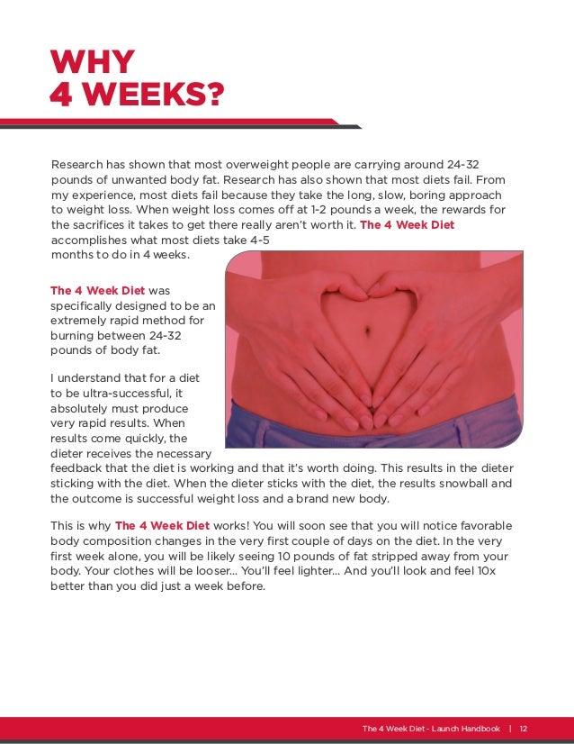 4 Week Diet Workout Plan