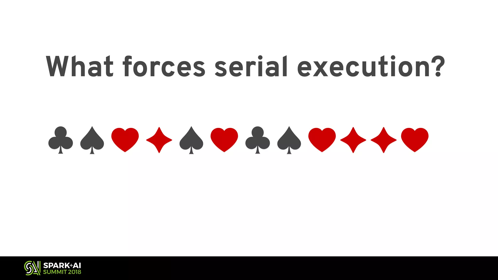 What forces serial execution? 