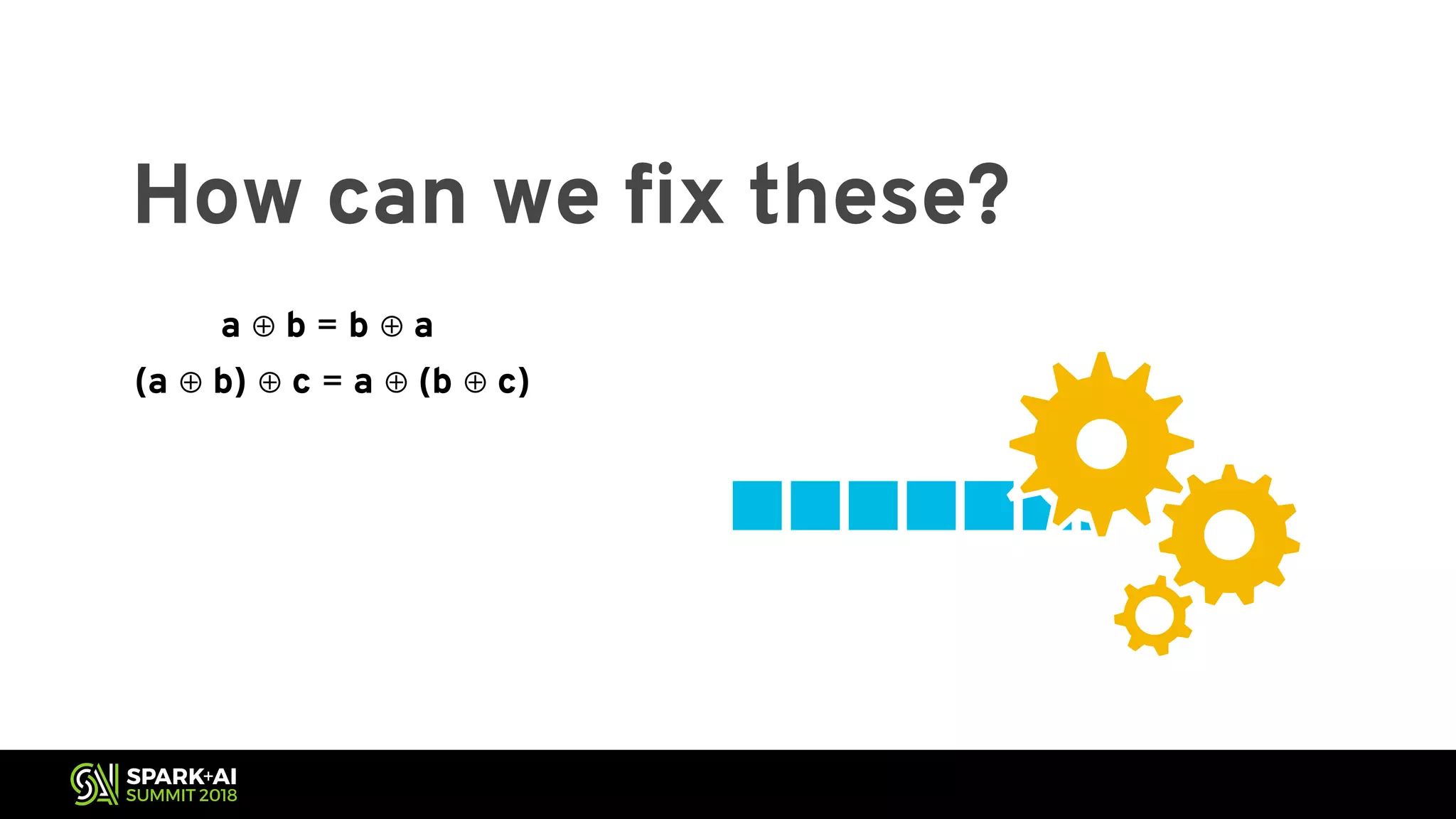 How can we fix these? a ⊕ b = b ⊕ a (a ⊕ b) ⊕ c = a ⊕ (b ⊕ c) 