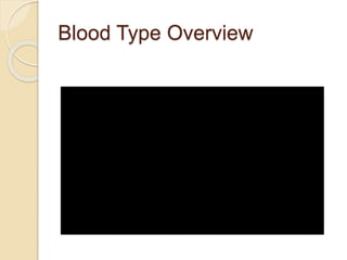 Blood Type Overview
 