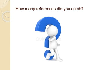 How many references did you catch?
 